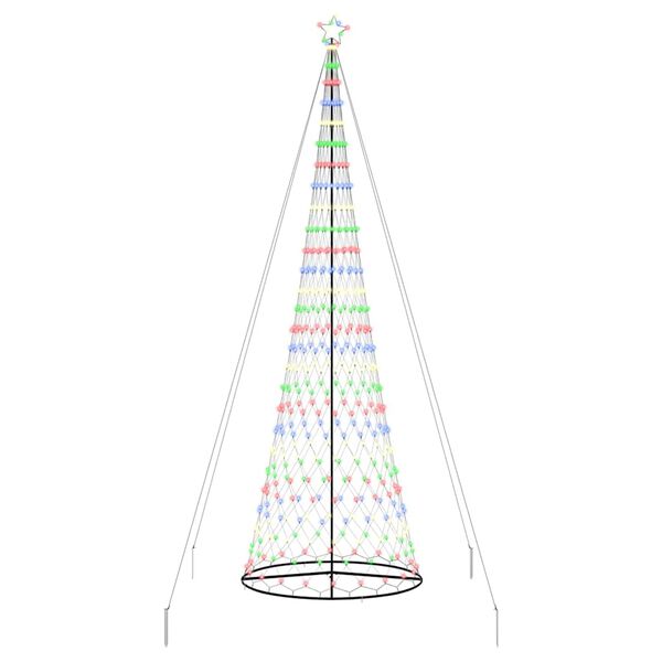 vidaXL LED Christmas Tree with 555 LEDs Multicolour 500 cm Metal