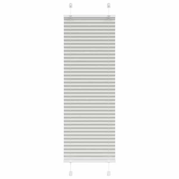 vidaXL Pleated Blind Light Grey 45x100 cm Fabric Width 44.4 cm Polyester