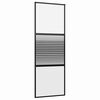 vidaXL Sliding Door Black 76 x 205 cm Tempered glass and Aluminium