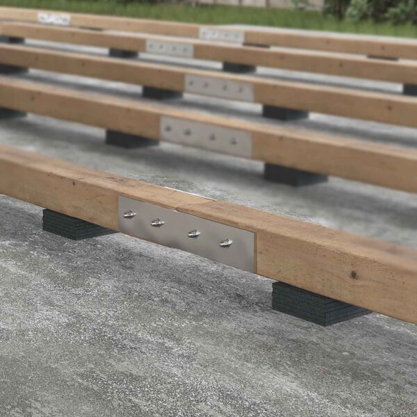 vidaXL Rubber Granulate Patio Pad Black 9 x 9 x 0.6 cm Rubber