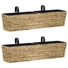 vidaXL Planter | Set of 2 | Natural | Water hyacinth and steel | Medium