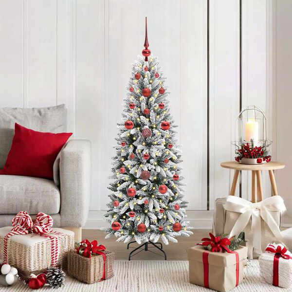 vidaXL Artificial Christmas Tree with 150 LEDs White 53 x 53 x 120 cm
