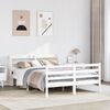 vidaXL Bed Frame with Headboard without Mattress White 120x200 cm