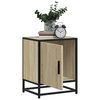 vidaXL Bedside Cabinet Sonoma Oak 40x31x50 cm Engineered Wood and Metal
