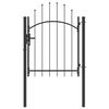 vidaXL Garden Gate with Lock Woerden Grey 150 x 100 cm Steel