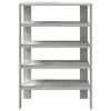 vidaXL Shoe Rack Concrete Grey 61x32x87.5 cm Engineered Wood