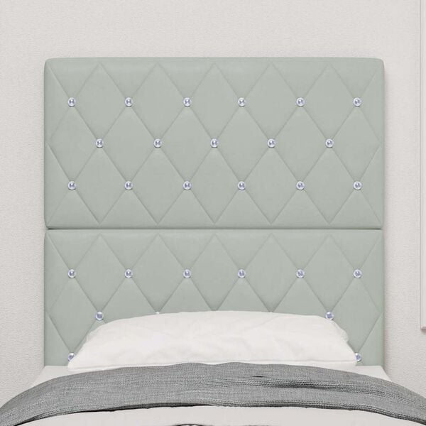 vidaXL Headboard with Headboard Light Grey 80 cm Faux Leather