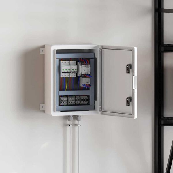 vidaXL Control Cabinet Grey 37 x 16.5 x 40 cm ABS Plastic