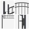 vidaXL Fence Gate with Lock Grey 200 x 100 cm Powder-coated steel