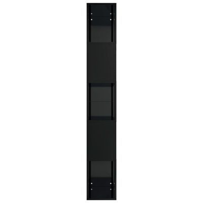 vidaXL Book Cabinet/Room Divider High Gloss Black 45x24x159 cm Engineered Wood
