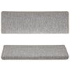 vidaXL Stair Mats 15 pcs 65x21x4 cm Light Grey Rectangular Edge