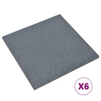 vidaXL Fall Protection Tiles 6 pcs Rubber 50x50x3 cm Grey