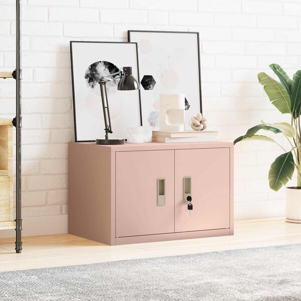 vidaXL Storage Cabinet Pink 60 x 40 x 40 cm Steel