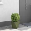 vidaXL Planter Olive Green 30 x 30 x 30 cm Steel