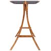 vidaXL Swing Bench with Canopy Solid Wood Spruce with Teak Finish