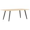 vidaXL Coffee Table Black and Oak 120x60x46 cm