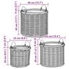 vidaXL Planter Basket with Storage 3 pcs Kubu Grey Kubu Rattan