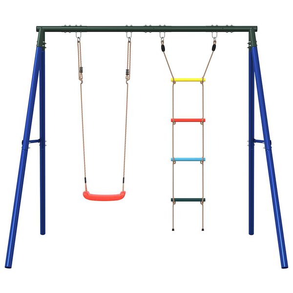 vidaXL Outdoor Swing Set with Swing and Ladder