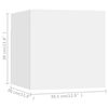 vidaXL Wall Mounted TV Cabinets 8 pcs White 30.5x30x30 cm
