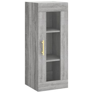 vidaXL Wall Mounted Cabinet Grey Sonoma 34.5x34x90 cm