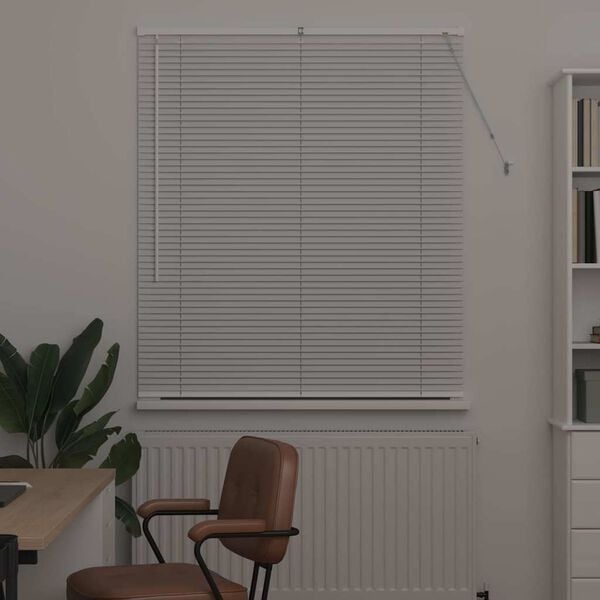 vidaXL Venetian Blinds Height Adjustable White 130 x 115 cm Aluminium