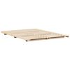 vidaXL Floor Bed Frame Brown 140 x 220 cm Solid pine wood