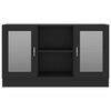 vidaXL Vitrine Cabinet Black 120x30.5x70 cm Engineered Wood
