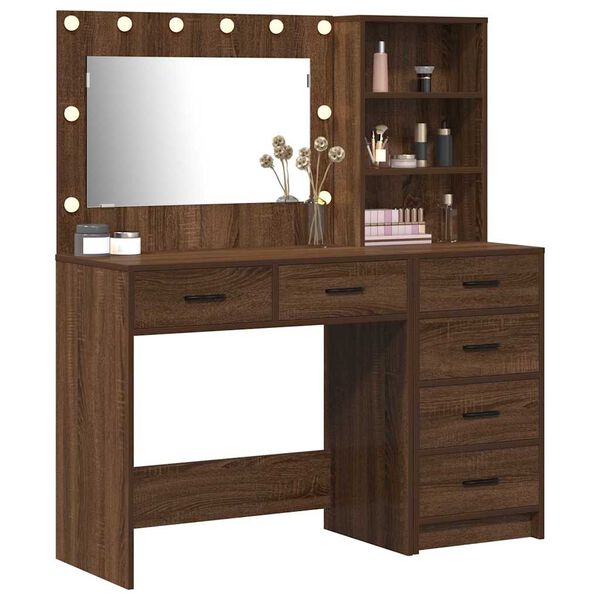 vidaXL Dressing Table Brown 78.5 x 41 x 135 cm Engineered wood