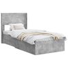 vidaXL Bed Frame with Storage and Headboard Concrete Grey 75 x 190 cm
