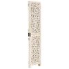vidaXL Hand carved 3-Panel Room Divider White 120x165 cm Solid Mango Wood