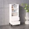 vidaXL Highboard High Gloss White 40x36x110 cm Engineered Wood