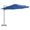 vidaXL Cantilever Garden Parasol with Steel Pole Azure Blue 300 cm
