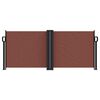vidaXL Retractable Side Awning Brown 100x600 cm