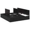 vidaXL Storage Bed Frame Black Oak 180 x 200 cm Engineered Wood
