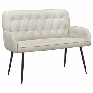 vidaXL 2 Seater Sofa with Metal Legs 2-Seater Cream Velvet