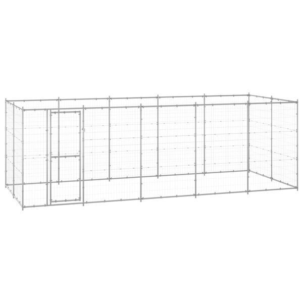 vidaXL Outdoor Dog Kennel Galvanised Steel 12.1 m&sup2;