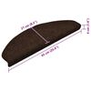 vidaXL Stair Mats Self-adhesive 10 pcs 65x21x4 cm Brown Half Round Large