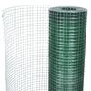 vidaXL Chicken Wire Fence Galvanised with PVC Coating 10x1 m Green