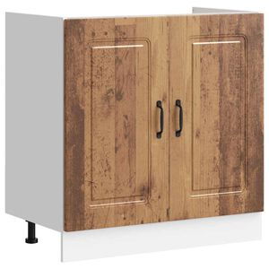 vidaXL Sink Base Cabinet Kalmar Old Wood 80x46x81.5 cm Engineered Wood