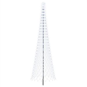 vidaXL LED Christmas Tree 500 cm 550 LEDs Cold White Steel Black