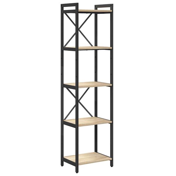 vidaXL Bookshelf Sonoma Oak 40 x 30 x 155 cm Engineered Wood