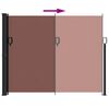 vidaXL Retractable Side Awning Brown 160x300 cm