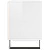 vidaXL Bedside Cabinet High Gloss White 40x35x50 cm Engineered Wood