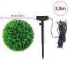 vidaXL Artificial Boxwood Balls with LED Lights 2 pcs Green 47 cm