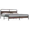 vidaXL Metal Bed Frame without Mattress Brown Oak 200x200 cm