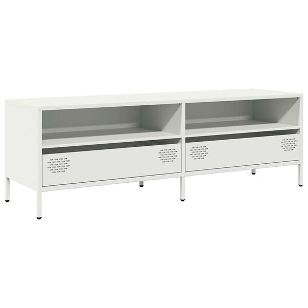vidaXL TV Cabinet White 135x39x43.5 cm Cold-rolled Steel