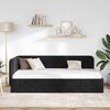 vidaXL Corner Bed Frame with Headboard Black 100 x 200 cm Velvet