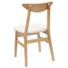 vidaXL Dining Chairs 2 pcs Natural 42 x 47.5 x 81 cm Solid Rubber Wood