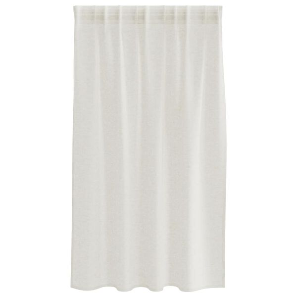 vidaXL Voile Curtain with Curtains 2 pcs Cream 140 x 140 cm Polyester