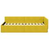 vidaXL Corner Bed Frame with Headboard Yellow 90 cm x 200 cm Velvet